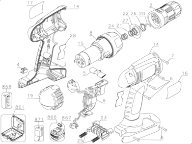 Page A Diagram and Parts List for CD18SRK-2 2 Black and Decker Boring Machine